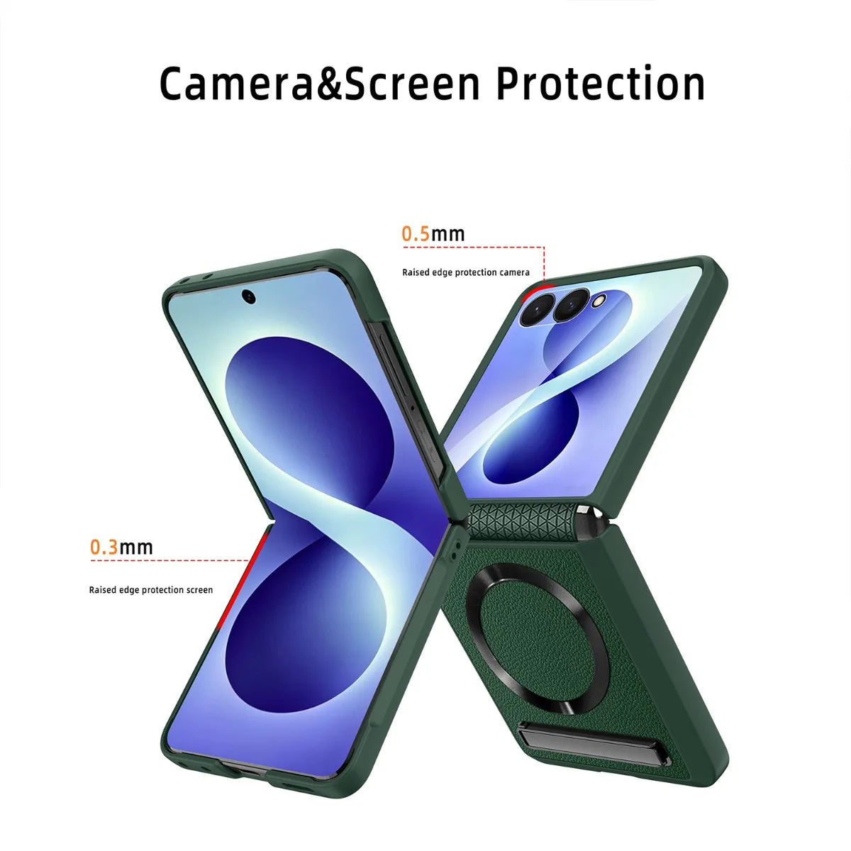 Samsung Galaxy Z Flip 8 MagSafe Stand Case with Screen Protection