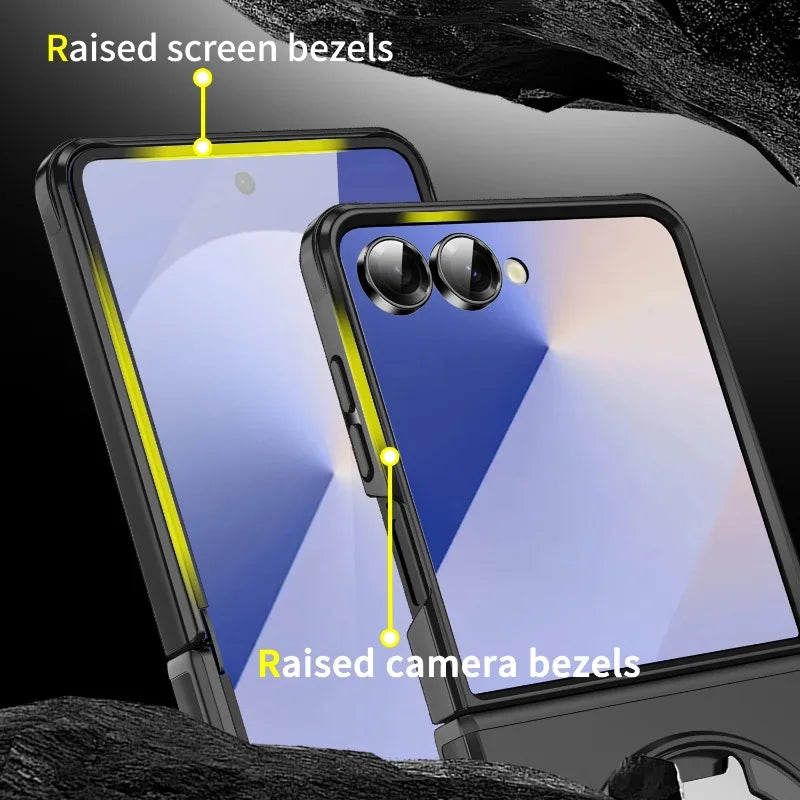 Rugged Magnetic Ring Case with MagSafe for Galaxy Z Flip 5/6/7