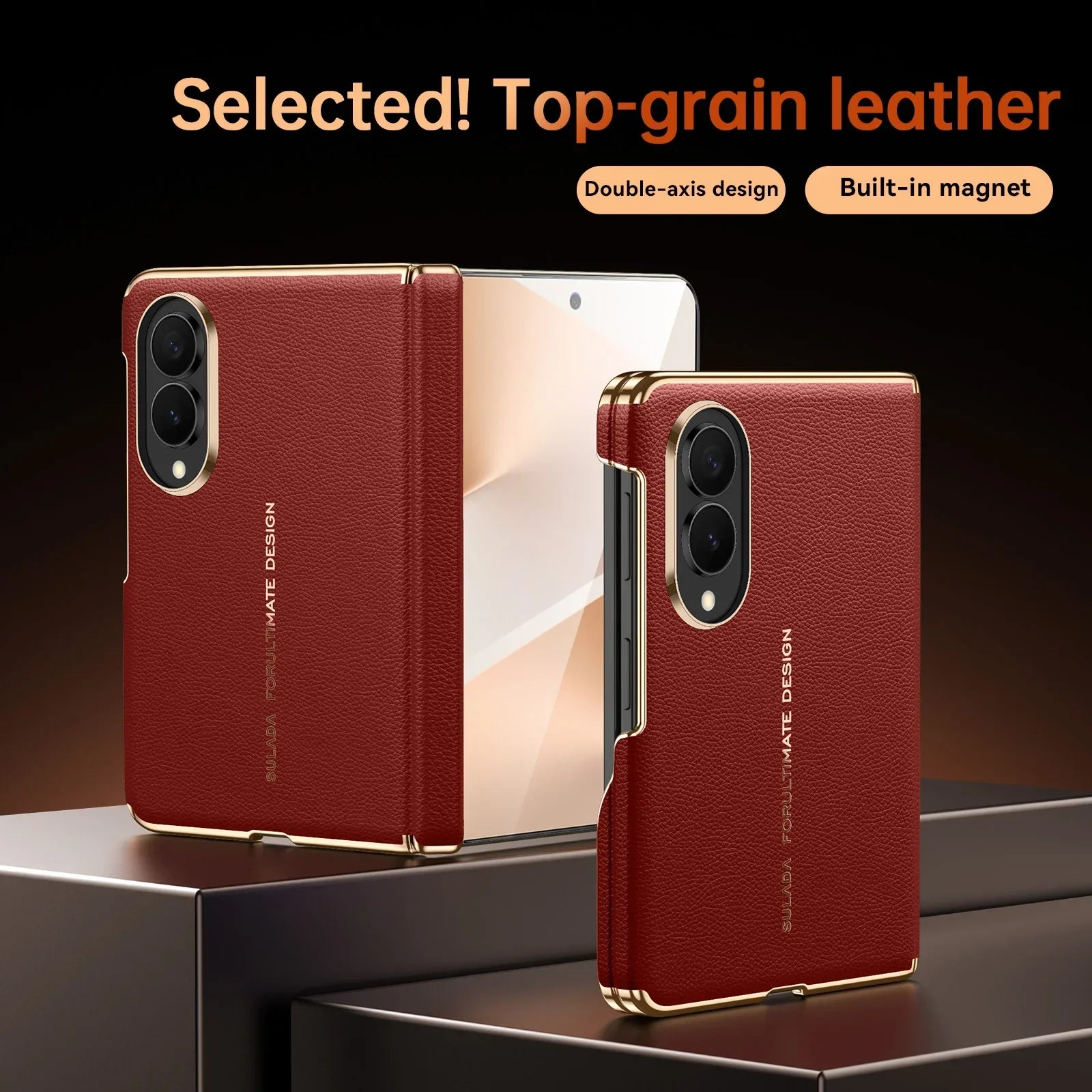 Samsung Galaxy Z Fold 8 Premium Leather MagSafe Case
