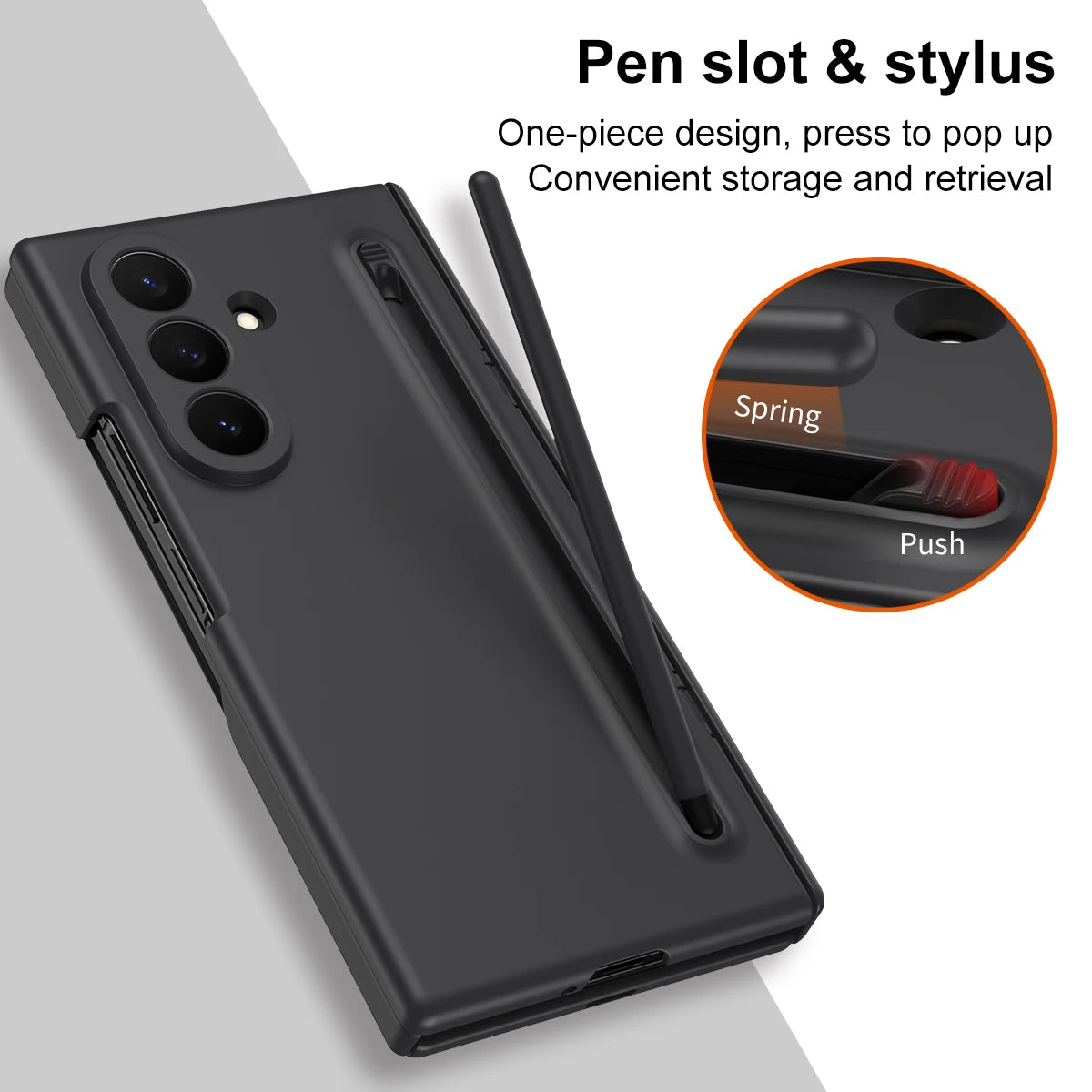 Samsung Galaxy Z TriFold Skin-Feel Case with Stand & Pen Slot