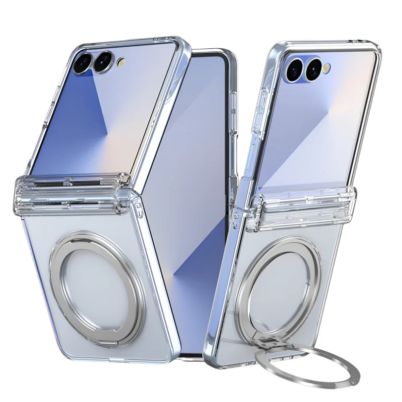 Clear MagSafe Ring Kickstand Cover Galaxy Z Flip 6