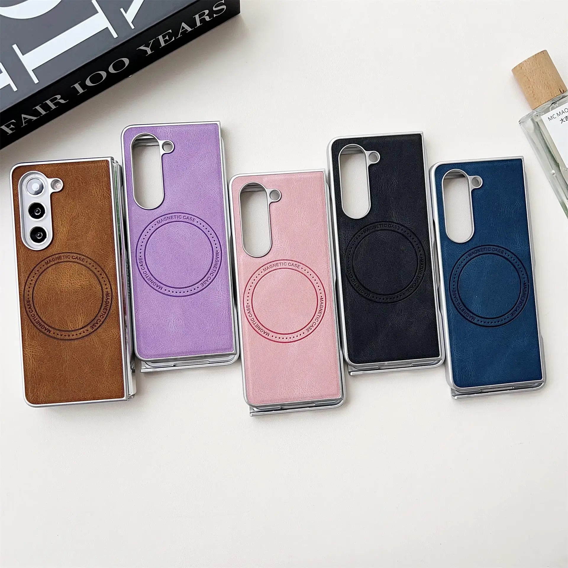 Leather Magsafe Case For Samsung Z Fold Series