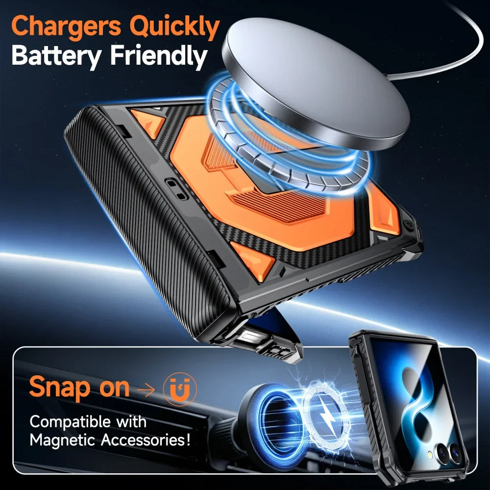 Samsung Galaxy Z Flip 8 Rugged Magsafe Kickstand Case