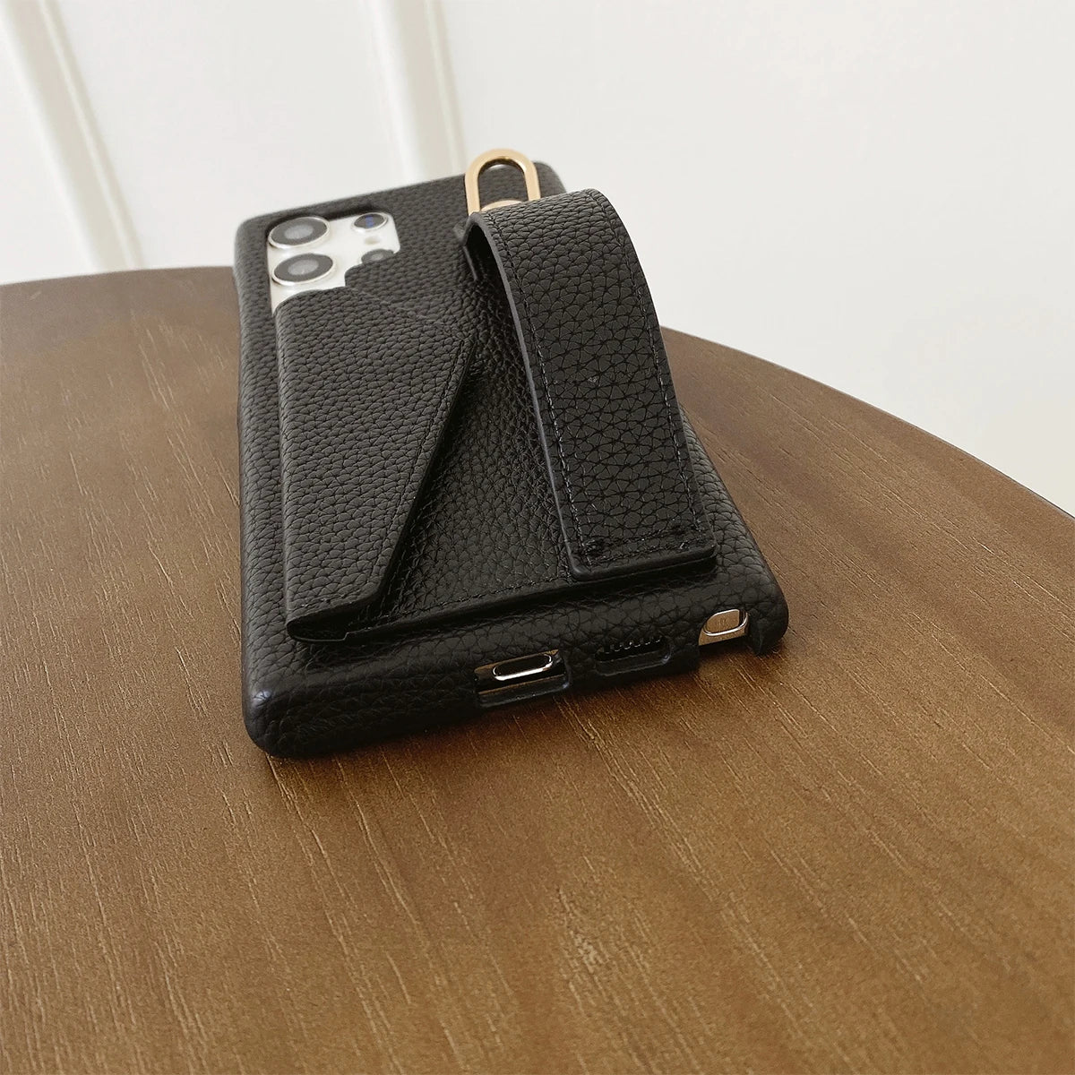 LuxStrap Wallet – PU Leather Wrist Strap Phone Case for Galaxy S Series