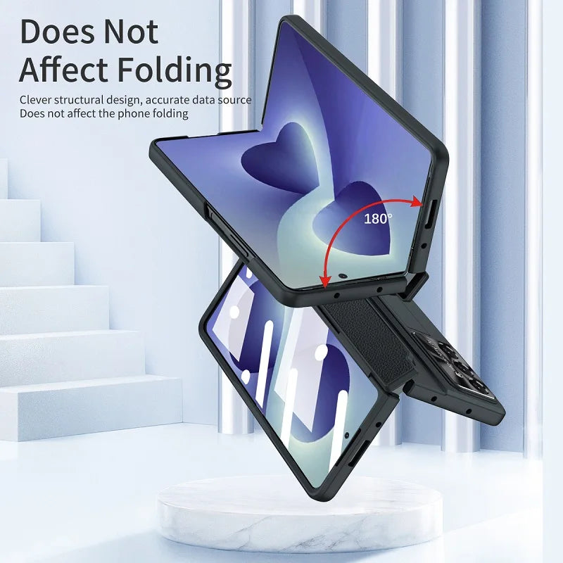 Luxury Leather Kickstand Case for Samsung Galaxy Z Fold 8