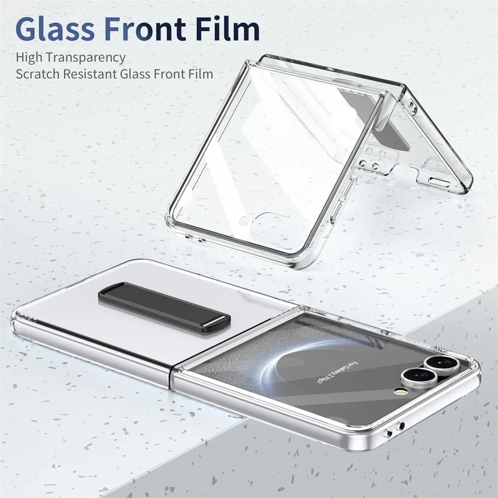 Clear Protective Kickstand Case for Galaxy Z Flip Series