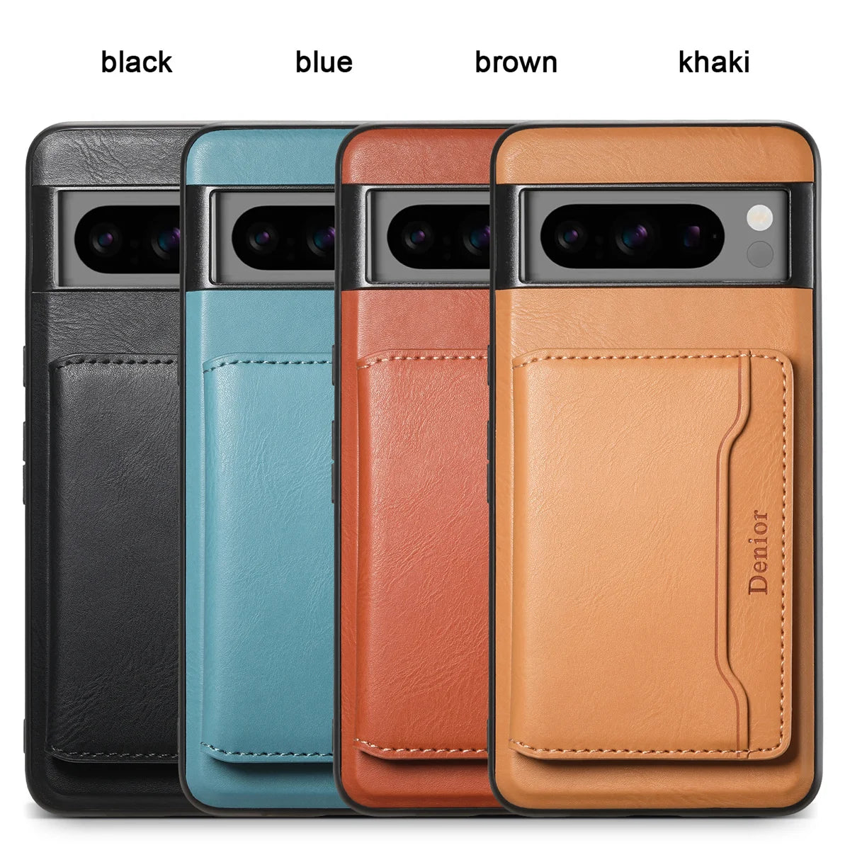 2 in 1 Premium Leather Wallet Case For Google Pixel Series