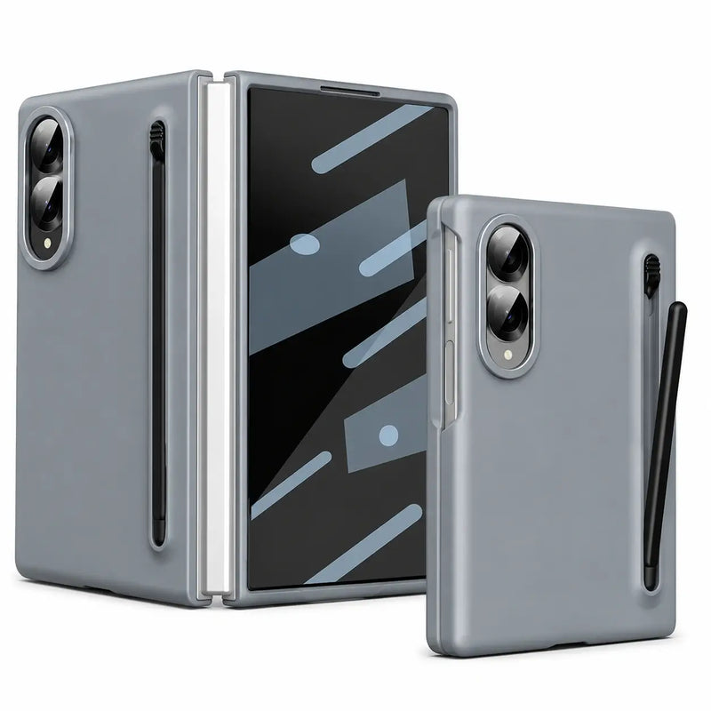 Ultra Slim Stylus Holder Case for Samsung Galaxy Z Fold 8 in Gray