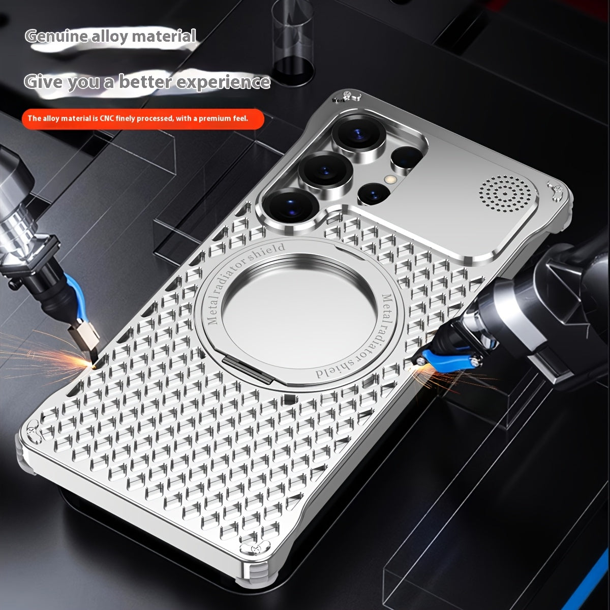 Aluminum Alloy Frameless MagSafe Case for Samsung S25 Ultra