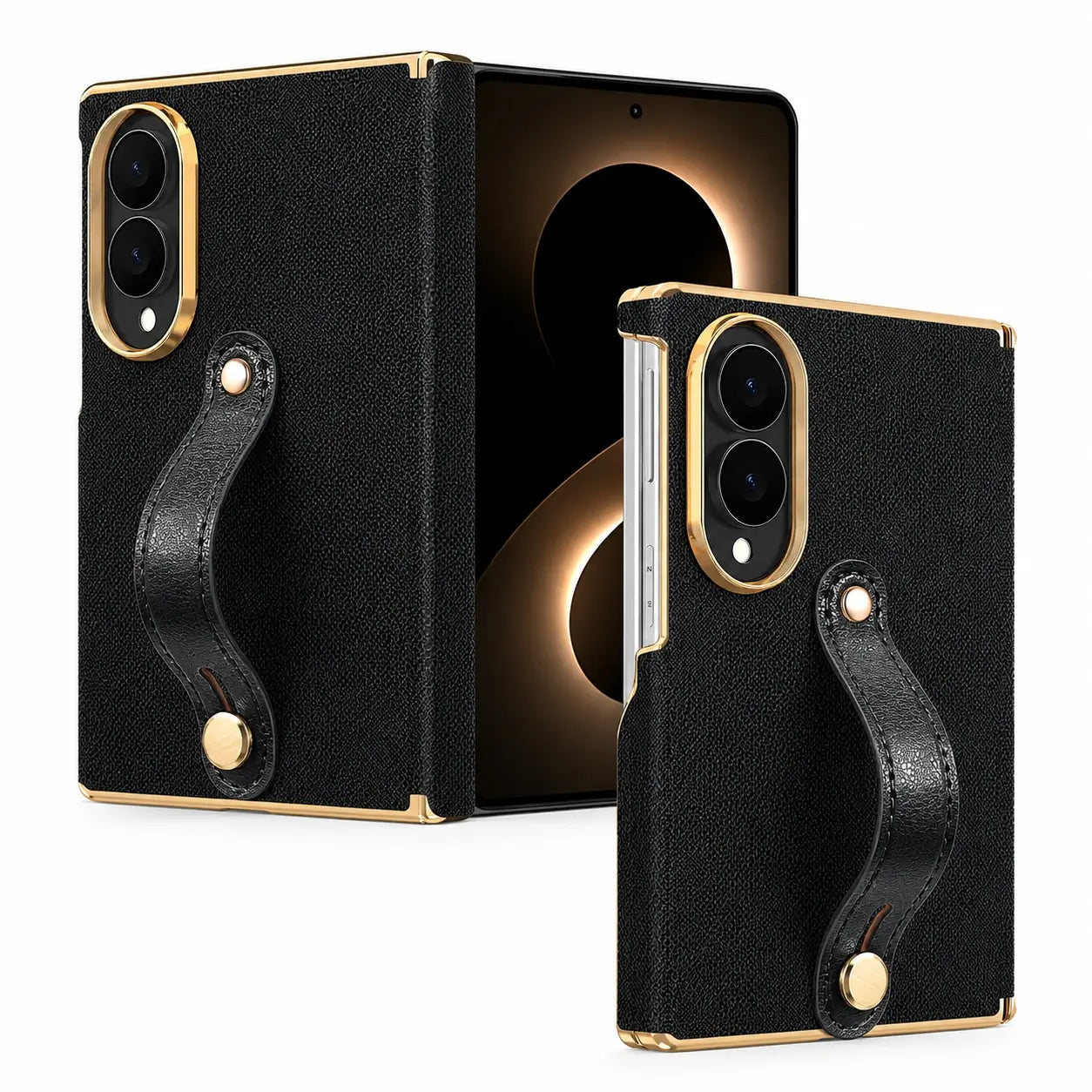 Samsung Galaxy Z Fold 8 Leather Wrist Strap Case