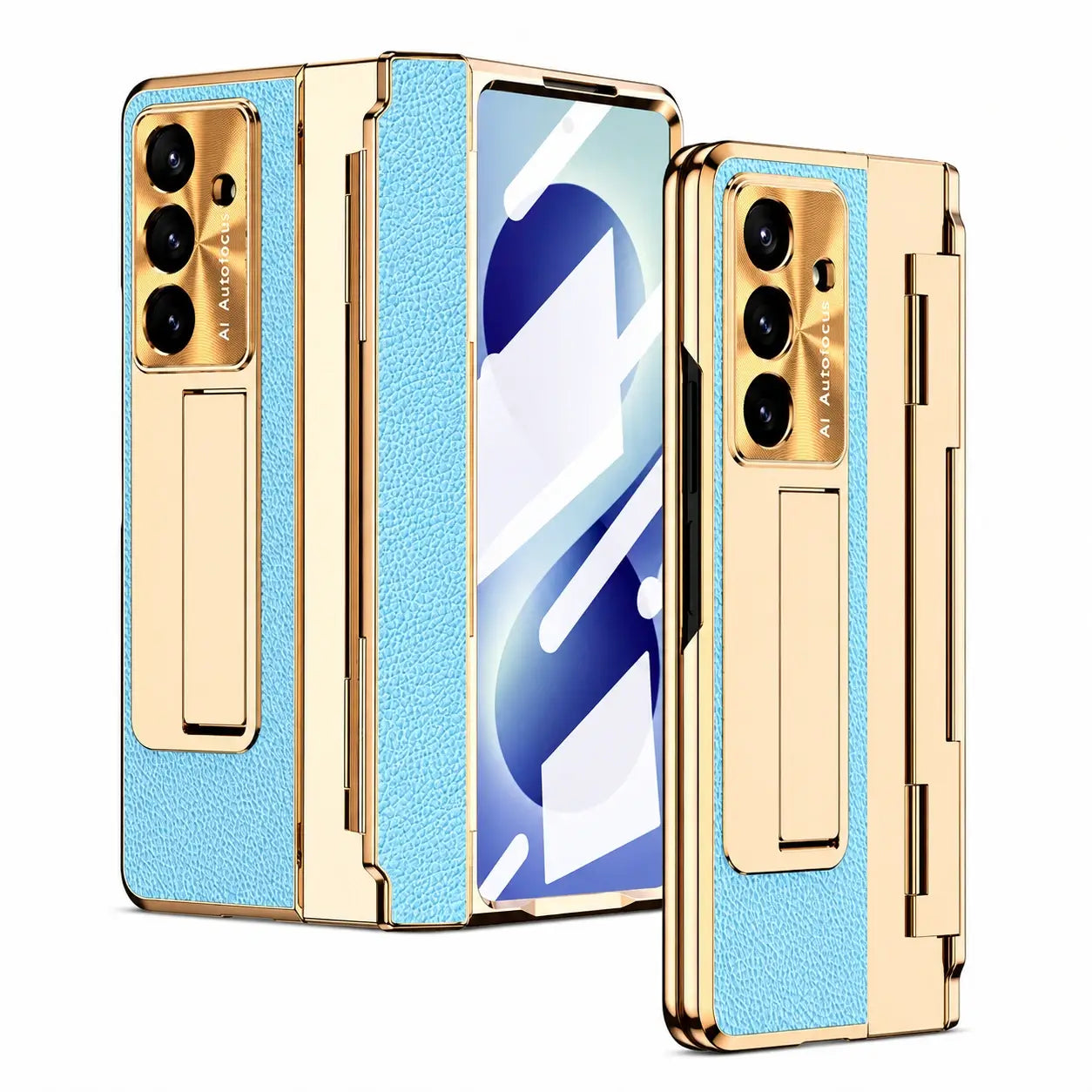 Luxury Leather Kickstand Case for Samsung Galaxy Z Fold 8
