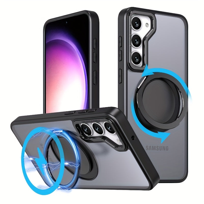 MagSpin Armor – Magnetic Stand Case for Galaxy S25, S24, S23 Ultra