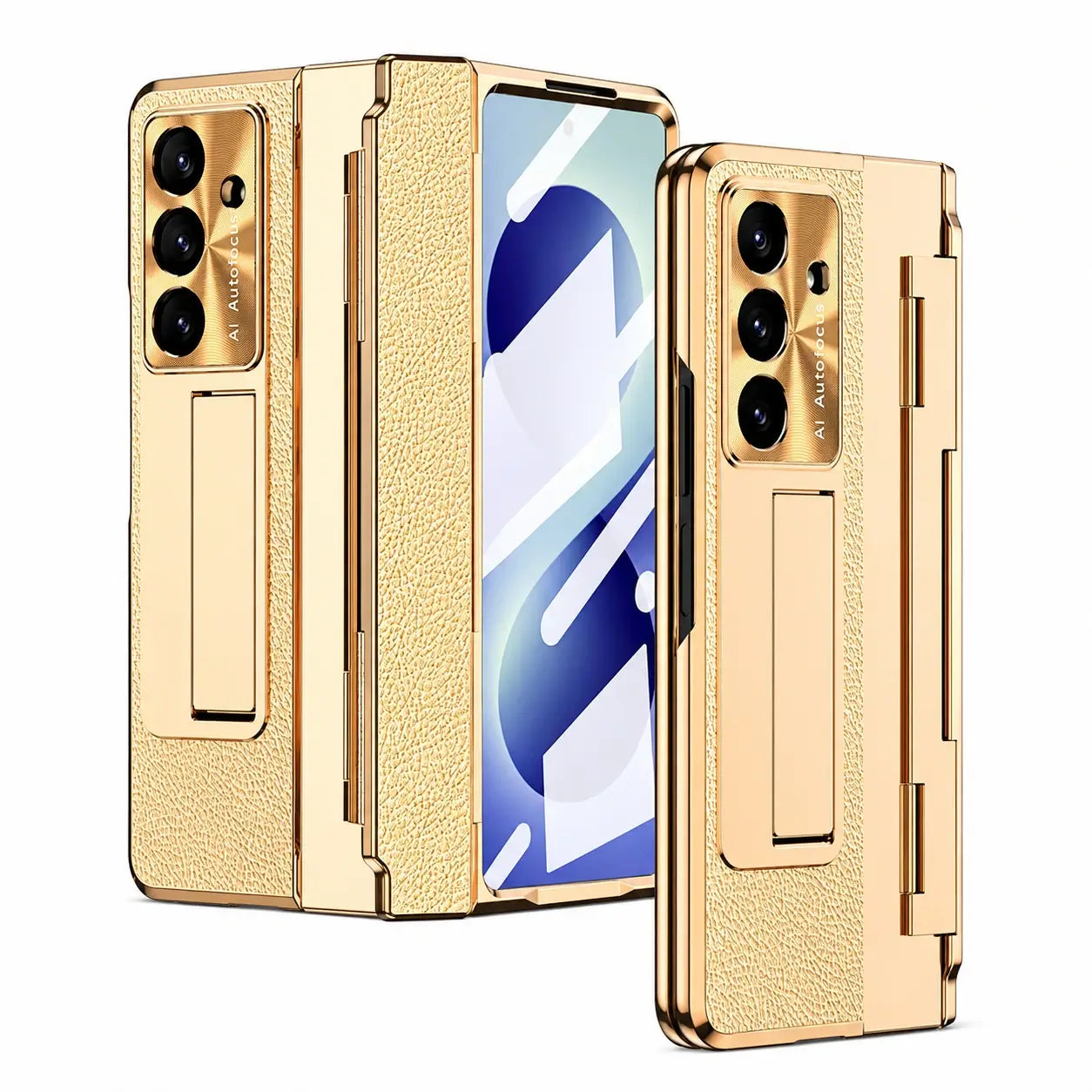 Luxury Leather Kickstand Case for Samsung Galaxy Z Fold 8