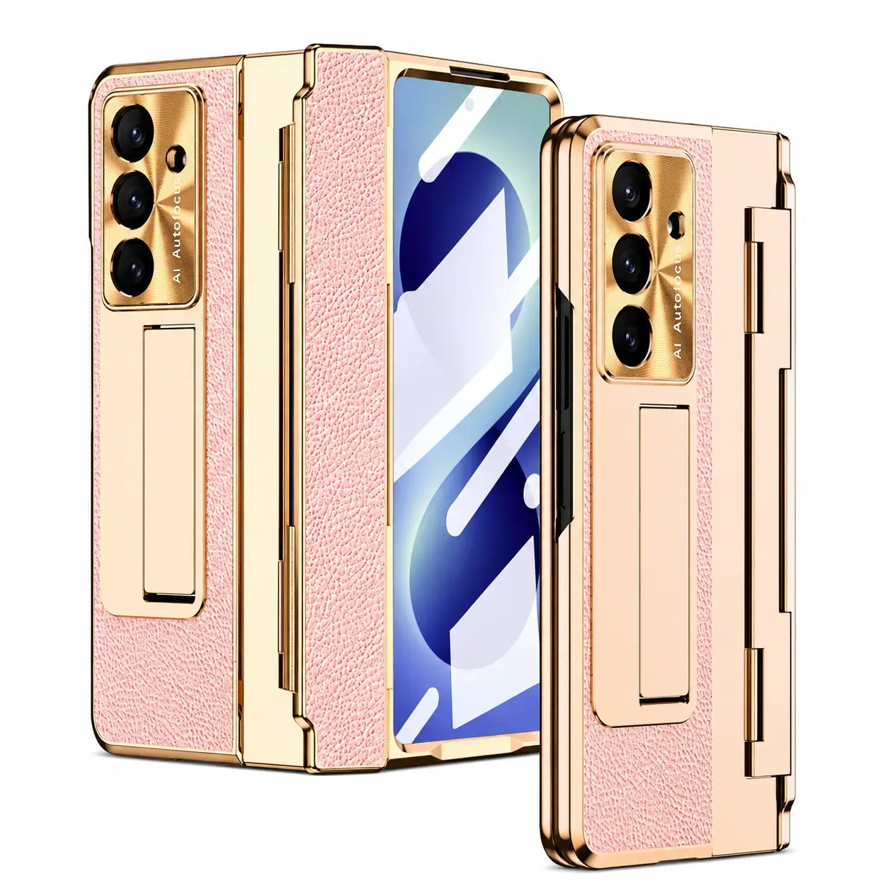 Luxury Leather Kickstand Case for Samsung Galaxy Z Fold 8