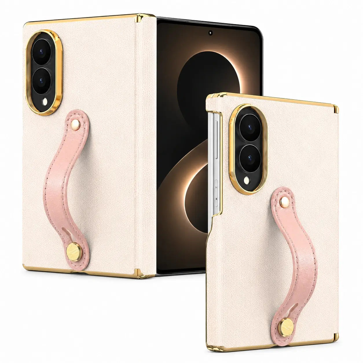 Samsung Galaxy Z Fold 8 Leather Wrist Strap Case