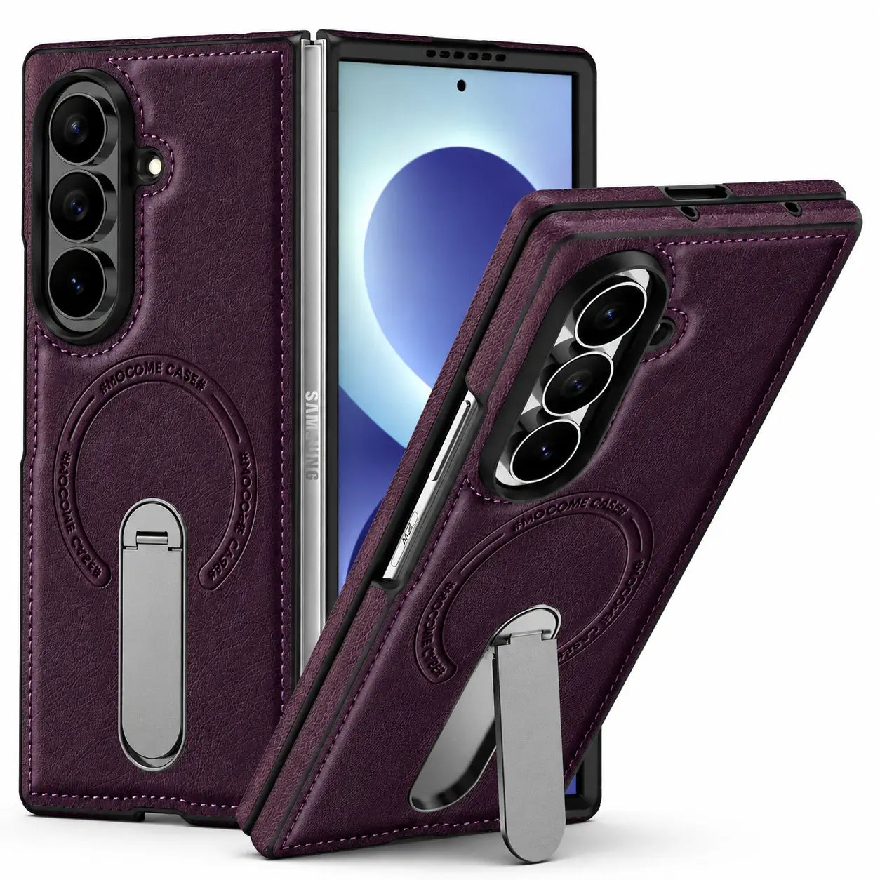 Samsung Galaxy Z Fold 8 Leather MagSafe Kickstand Case