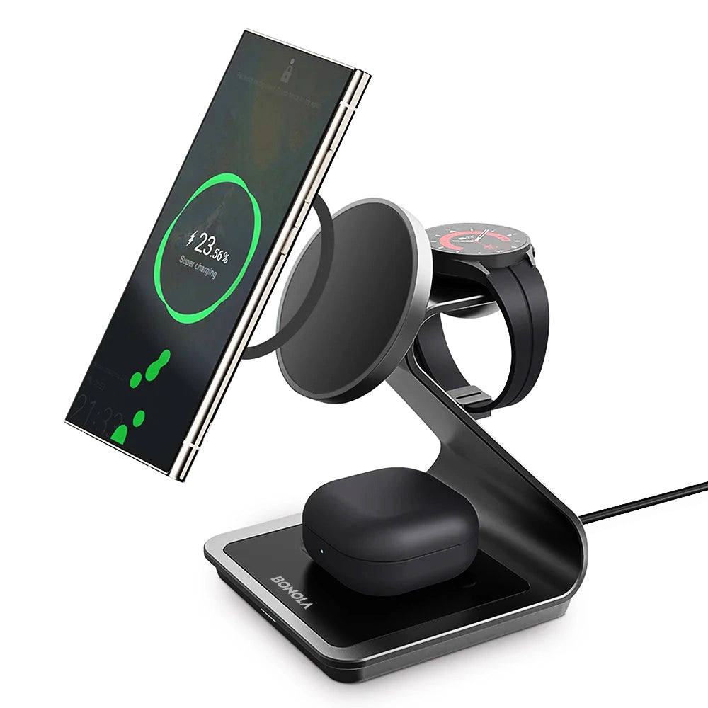 Samsung 3-in-1 Wireless Charger – Phone, Watch & Buds Fast Charging Stand