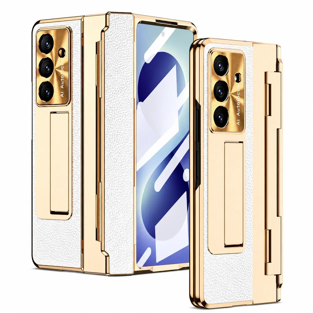 Luxury Leather Kickstand Case for Samsung Galaxy Z Fold 8