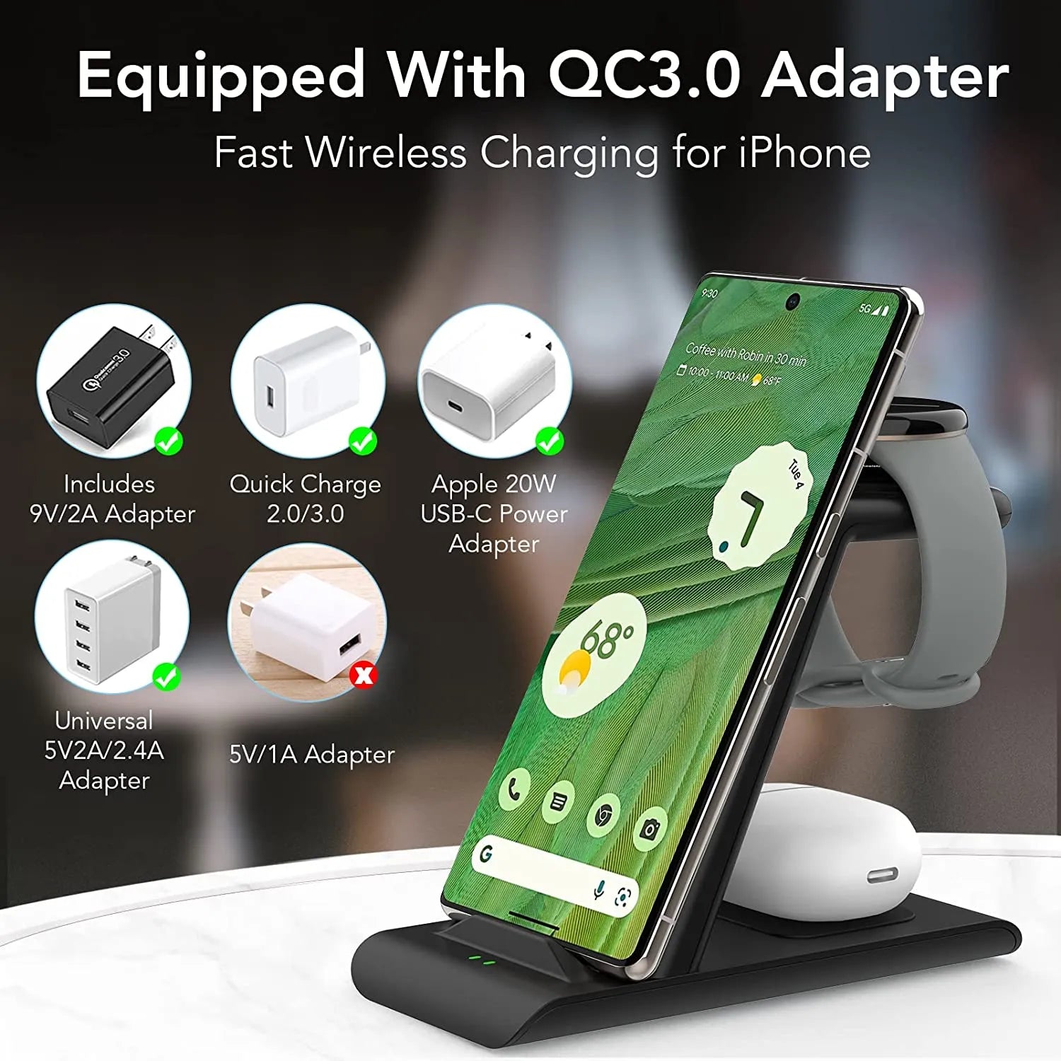 3 in 1 Wireless Charger for Google Pixel Ecosystem - Odin case