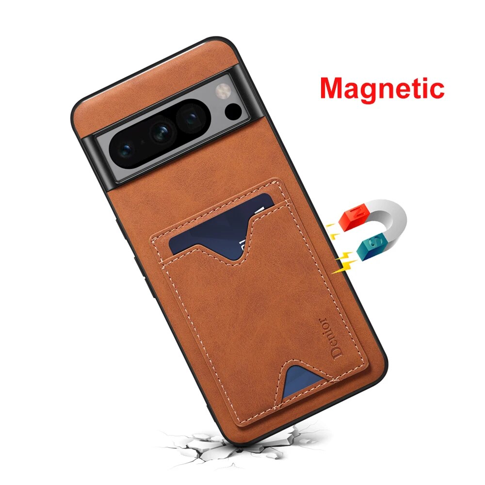 Leather Case with Card Wallet for Google Pixel 8 Series - Odin case