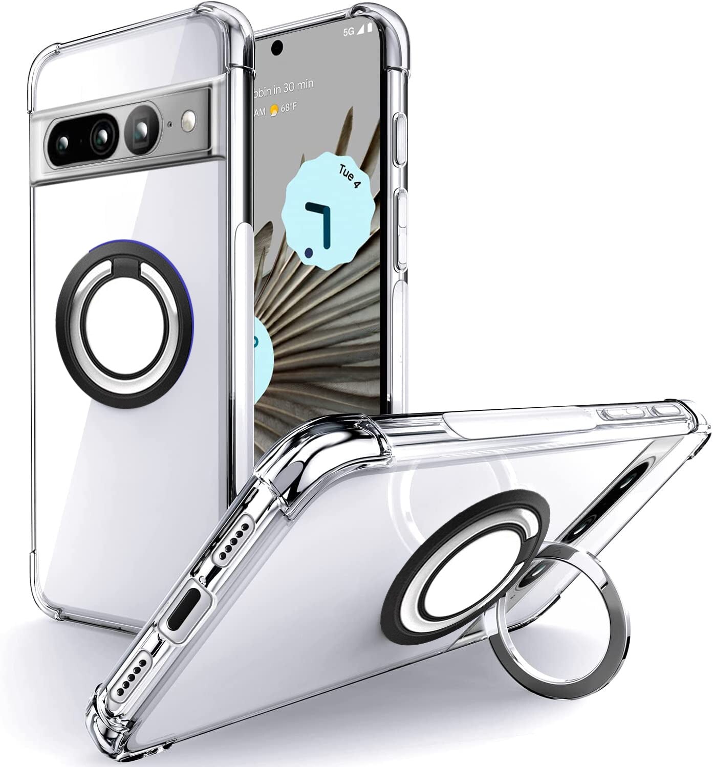 Ring Holder Shockproof Phone Case For Google Pixel 7 Pro - Odin case