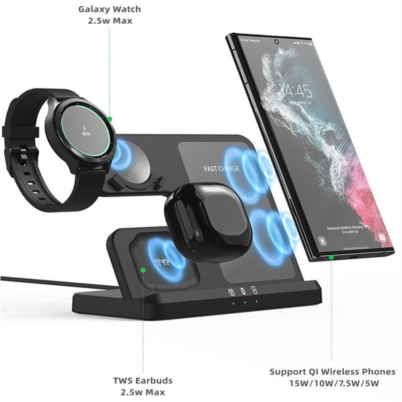 3 in 1 Wireless Charging Station for Samsung Galaxy Z Fold Series - Odin case