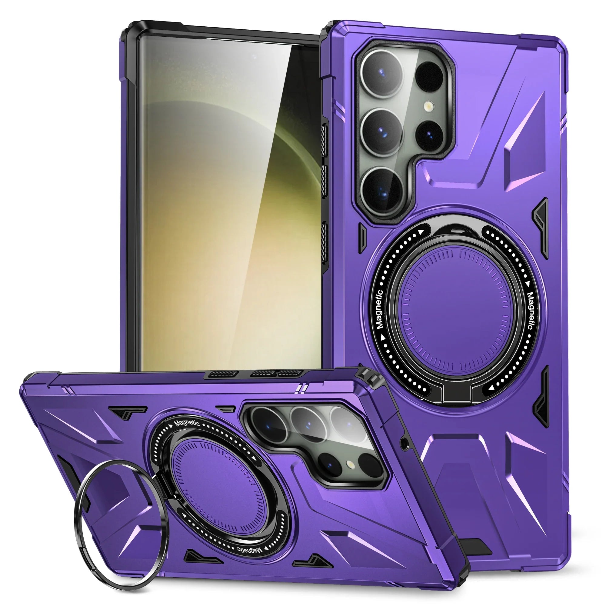 Shockproof Magnetic S24 Ultra Case With Ring Bracket - Odin case