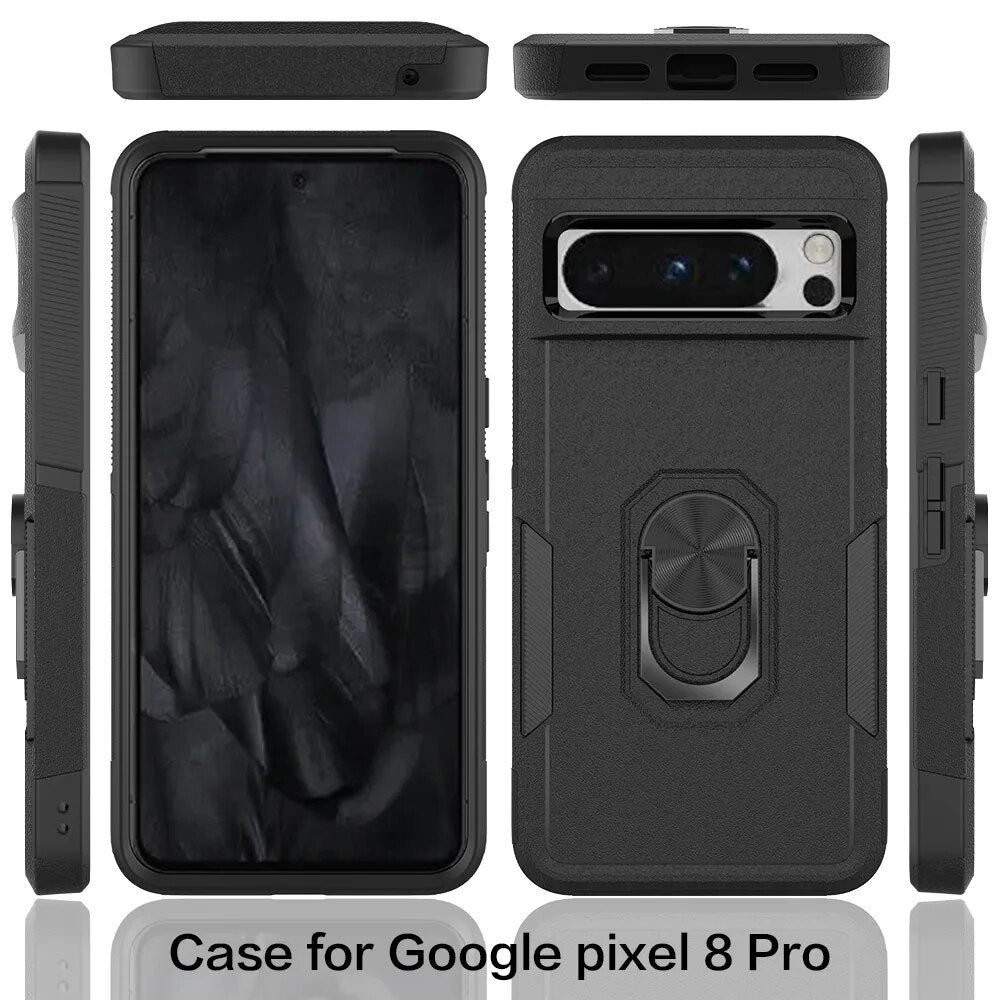 Armor Shockproof Case with Ring Holder For Google Pixel 8 Series - Odin case