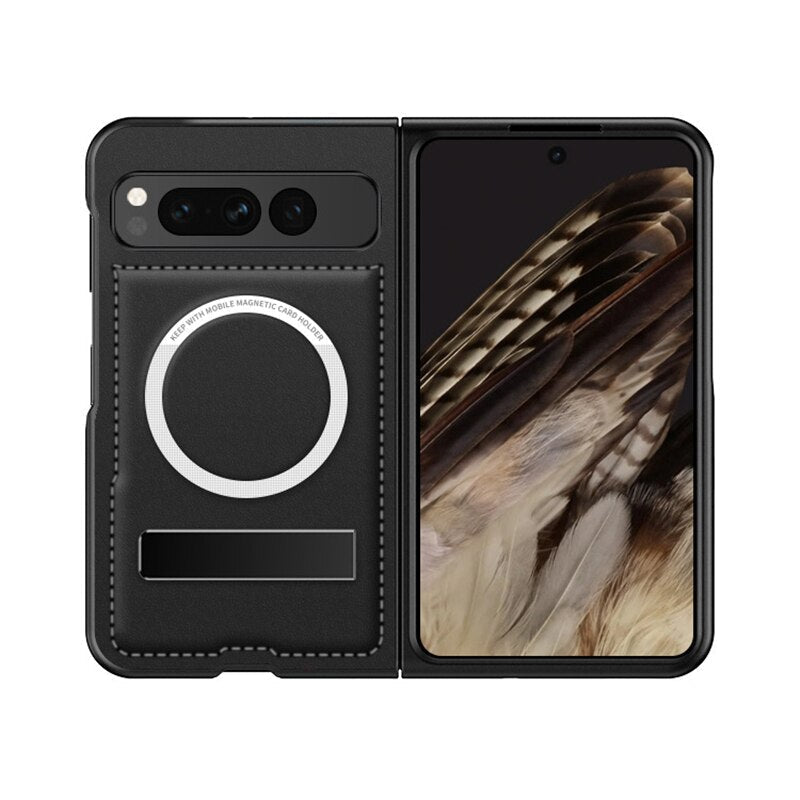 Leather Magnetic Case with Bracket For Google pixel fold - Odin case