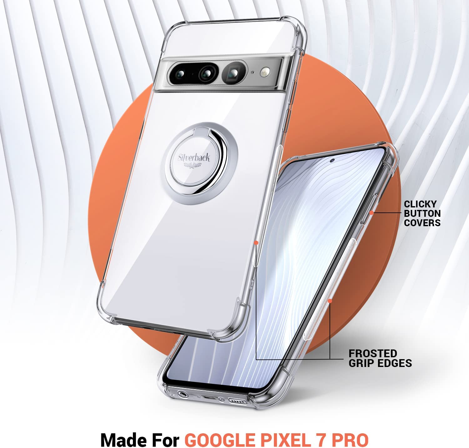 Ring Holder Shockproof Phone Case For Google Pixel 7 Pro - Odin case