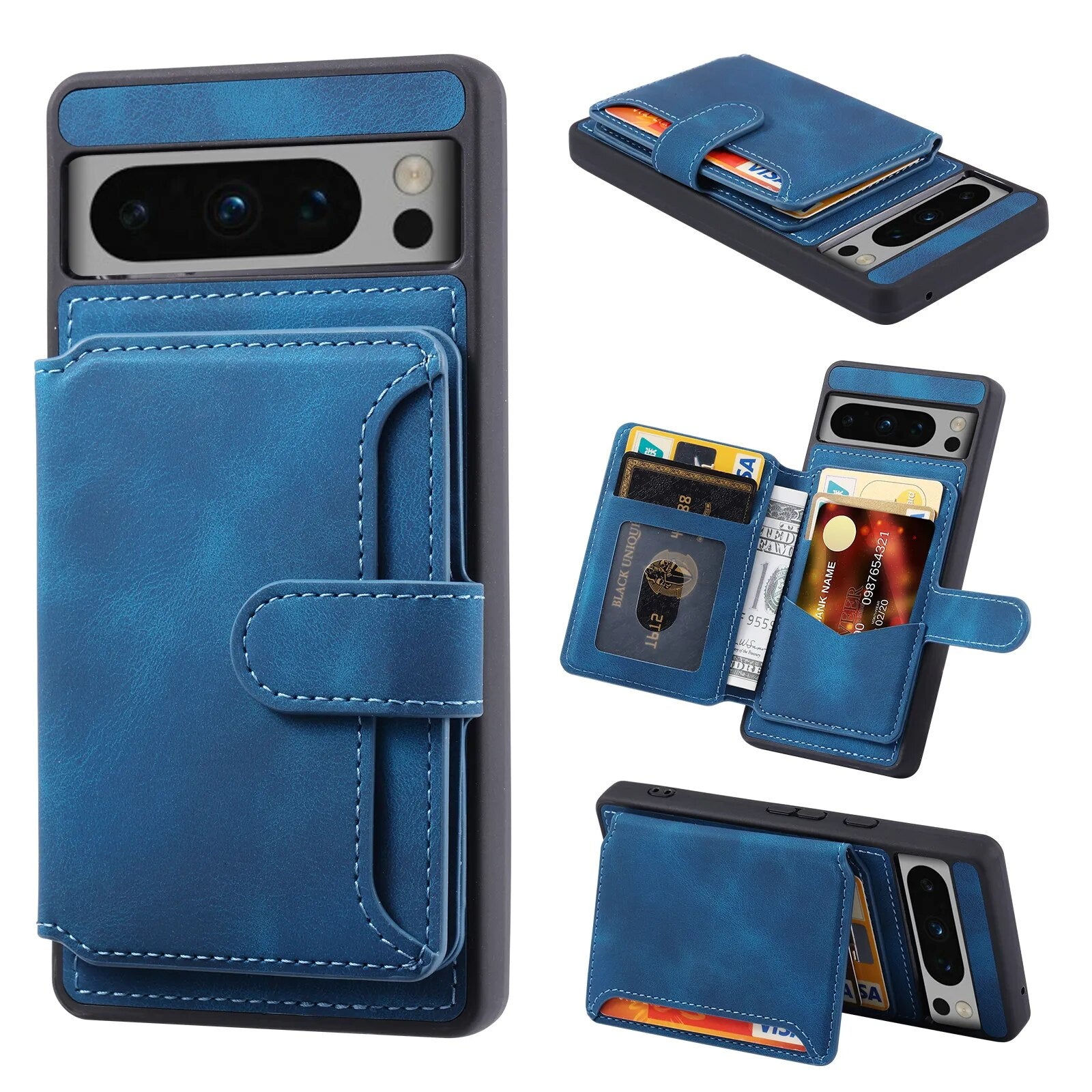 Shockproof Leather Wallet Case For Google Pixel 8 Series - Odin case