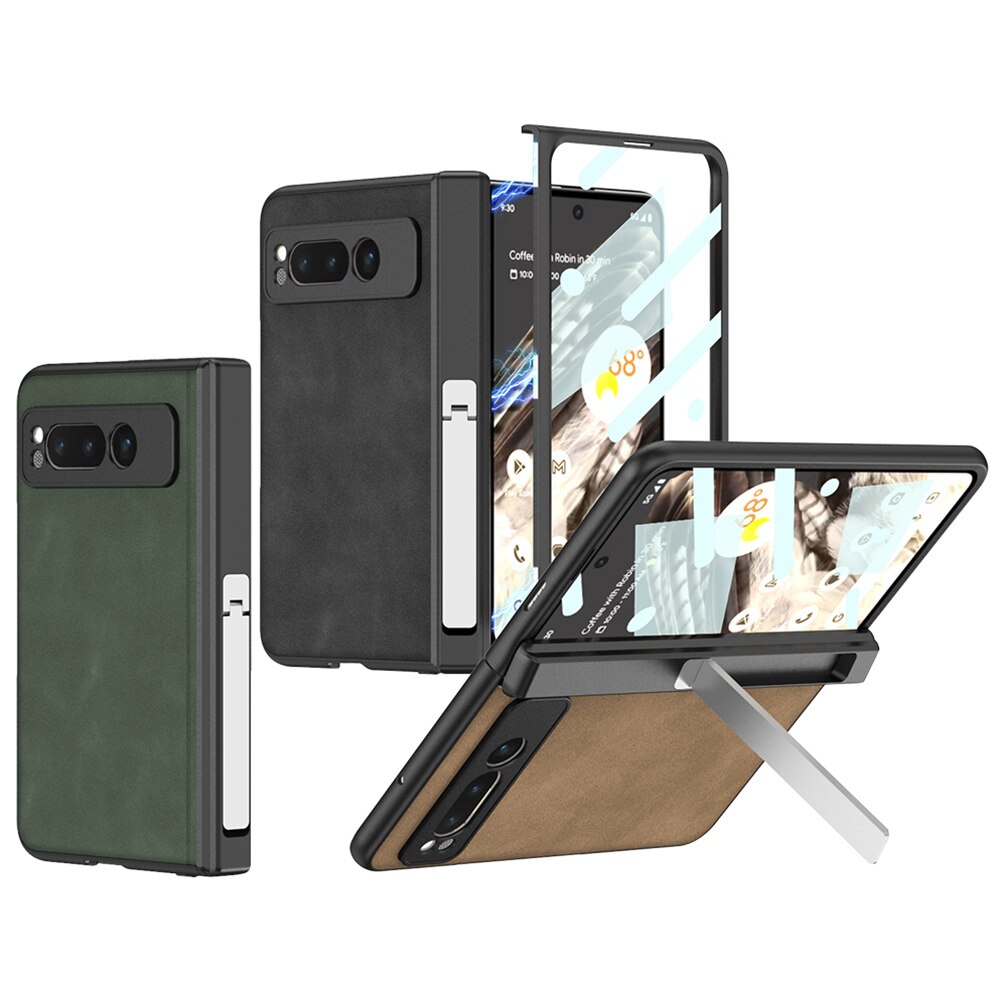 Leather magnet Cover With Bulit-in Screen protector for Google Pixel Fold - Odin case