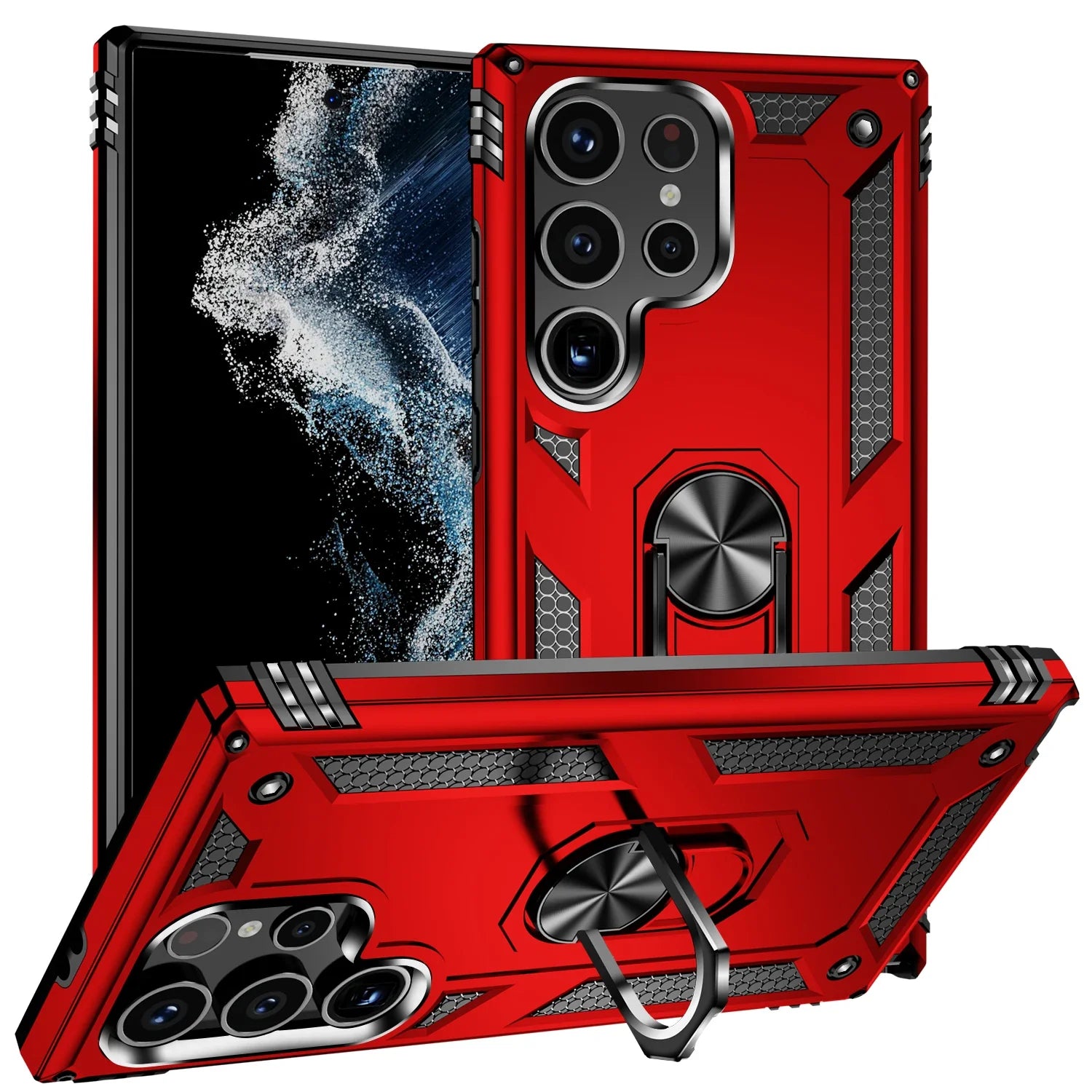 Shockproof S24 Ultra Case with with Metal Ring Bracket - Odin case