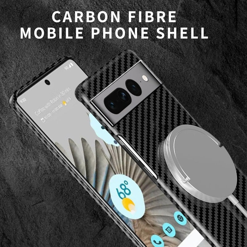 Wireless Carbon Fiber Phone Case For Google Pixel 7 - Odin case