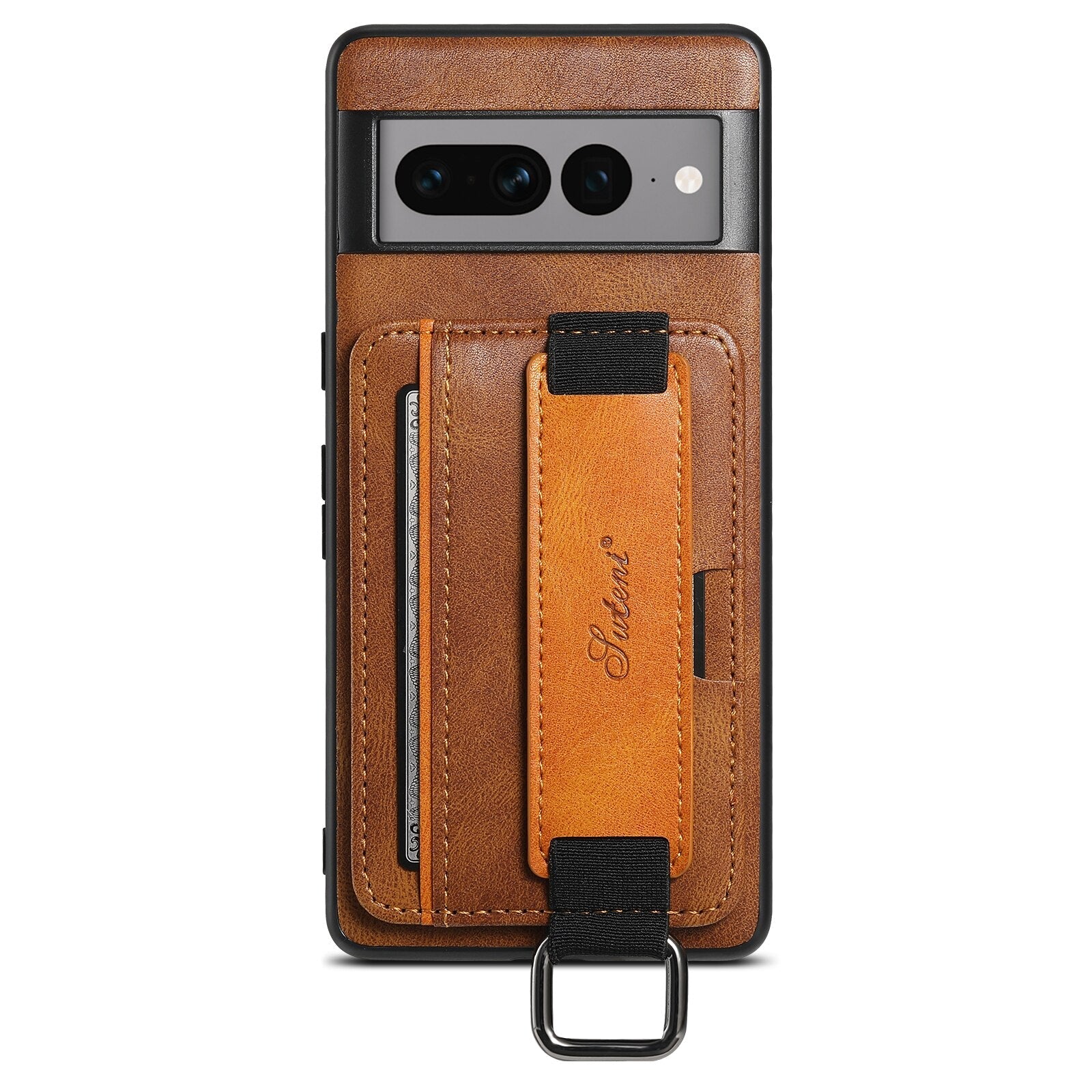 Leather Case With Bracket & Card Pocket For Google Pixel Series - Odin case