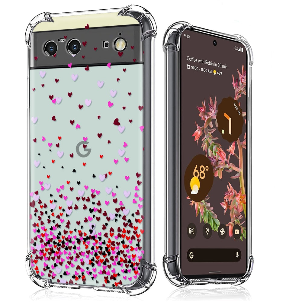 Flower Leaf Transparent Phone Case for Google Pixel 7 Pro - Odin case