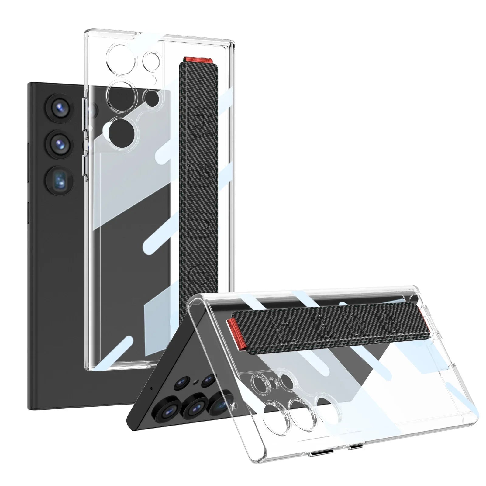 Shockproof Transparent S24 Ultra Case with Wristband - Odin case