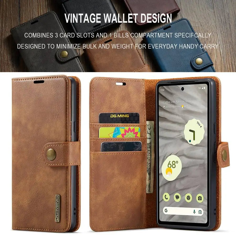Detachable Magnetic Leather Wallet Case for Google Pixel Series - Odin case