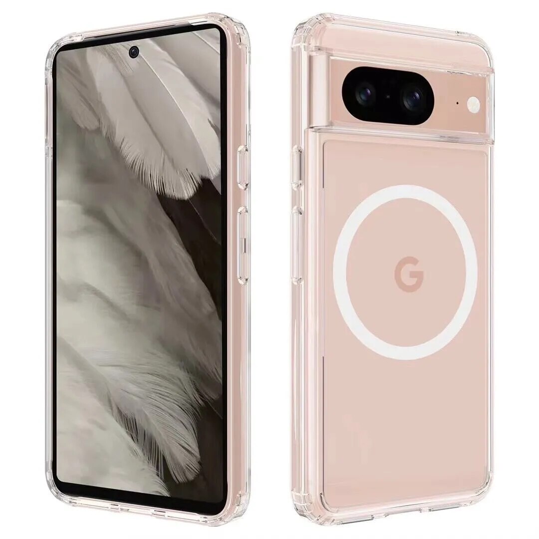 Transparent Magnetic Wireless charging Case For Google Pixel 8 Series - Odin case