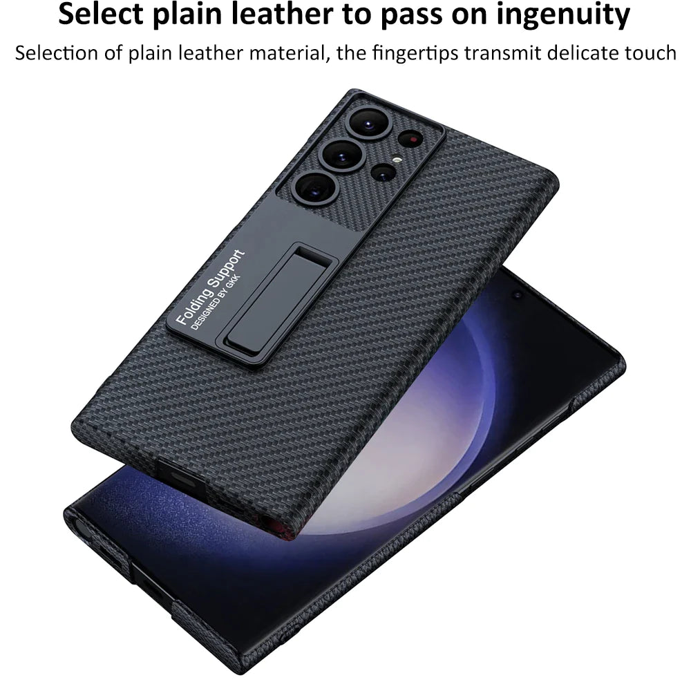 Ultra Thin Leather S24 Ultra Case with Bracket - Odin case