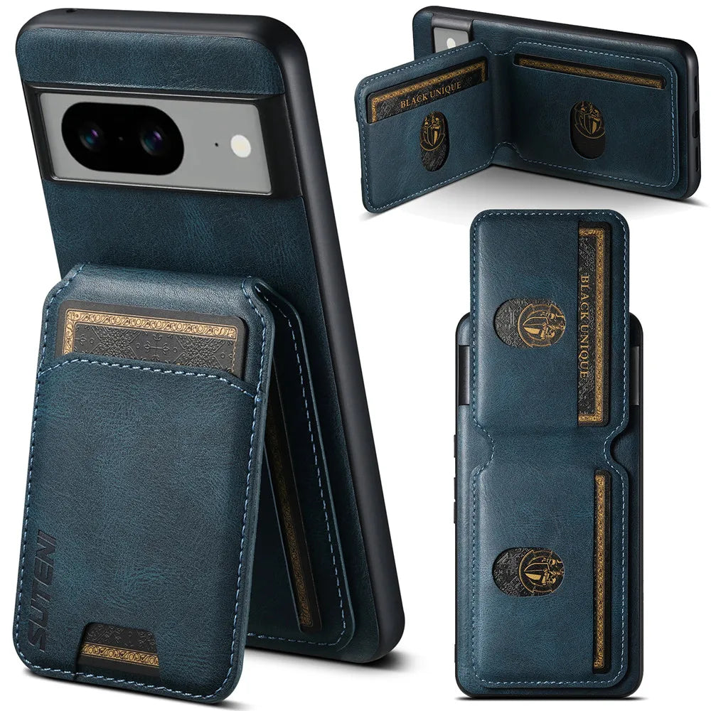 Leather Wallet Case with Card Holder for Google Pixel 8 Series - Odin case
