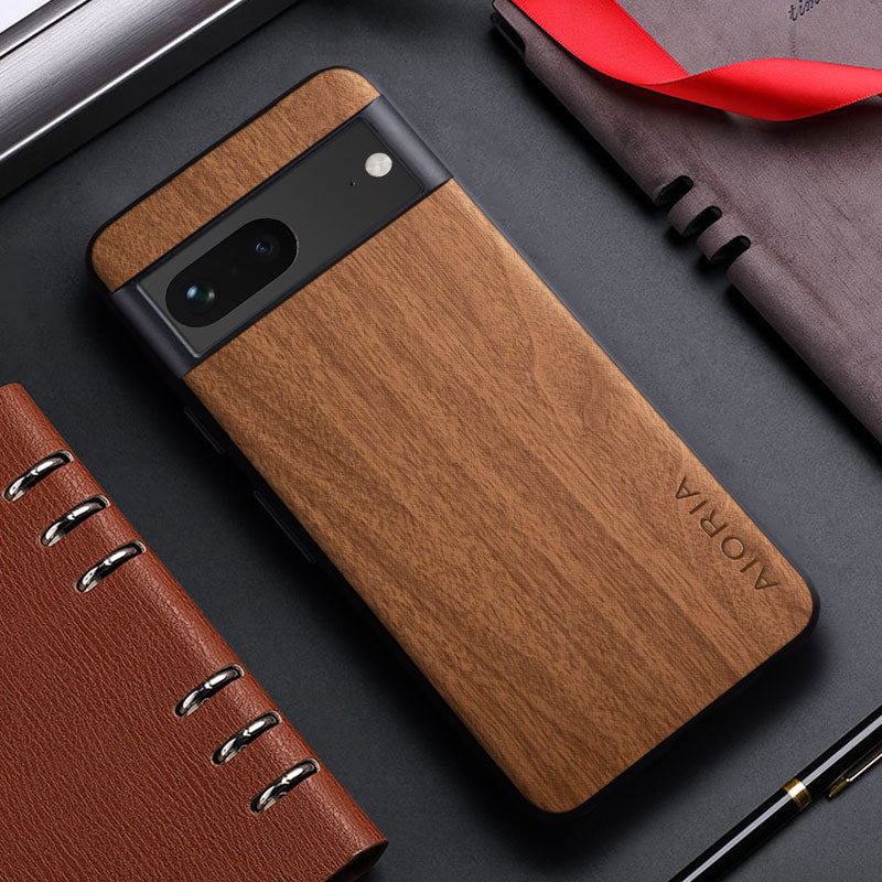 Bamboo Wood Pattern Leather Phone Case For Google Pixel 7 Pro - Odin case