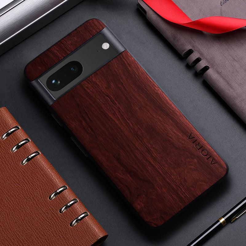 Bamboo Wood Pattern Leather Phone Case For Google Pixel 7 Pro - Odin case