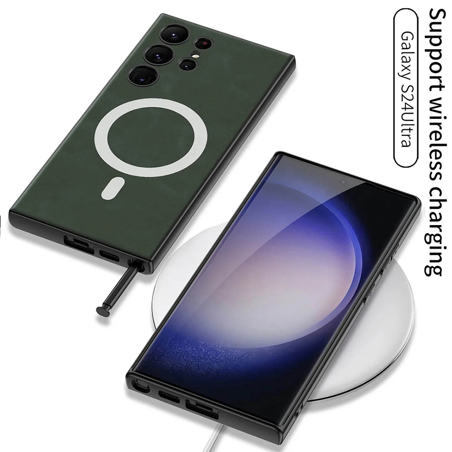 Shockproof Magnetic Wireless Charging S24 Ultra Case - Odin case