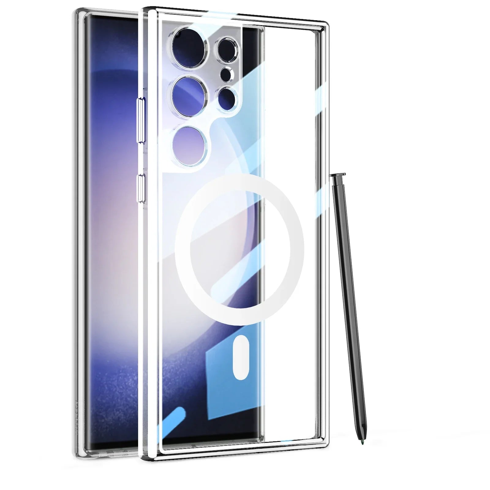 S24 Ultra Shockproof Transparent Magnetic Case - Odin case